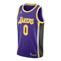 Air Jordan NBA Retro Sports Basketball Jersey/Vest Los Angeles Lakers Kuzma 0 Purple CV9481-506