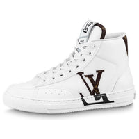 (WMNS) LOUIS VUITTON Charlie Ankle Sneakers 'White with Side Brown Logo' 1AADRJ