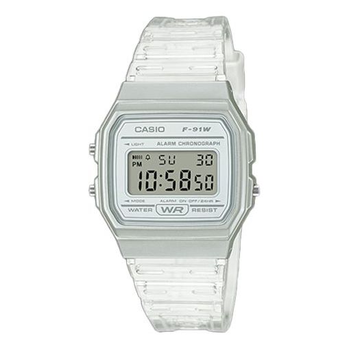 CASIO Waterproof Sports Unisex Mens White Digital F-91WS-7