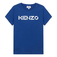 KENZO Cotton Round Neck Short Sleeve Logo Casual Royal blue FA62TS8414SJ-71