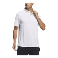 adidas Solid Color Athleisure Casual Sports Short Sleeve Polo Shirt White GN0810