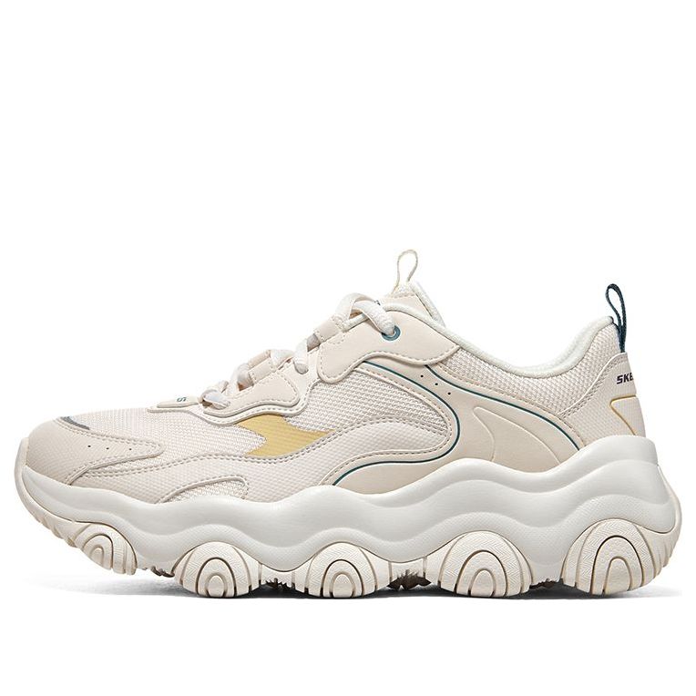 (WMNS) Skechers Old School Running Shoes D'lites 'Beige White' 896246-NAT