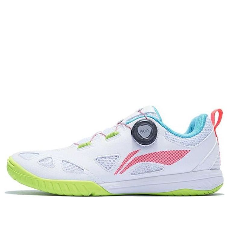Li-Ning Mage Pro Table Tennis Shoes 'White Pink Green' APTT001-1