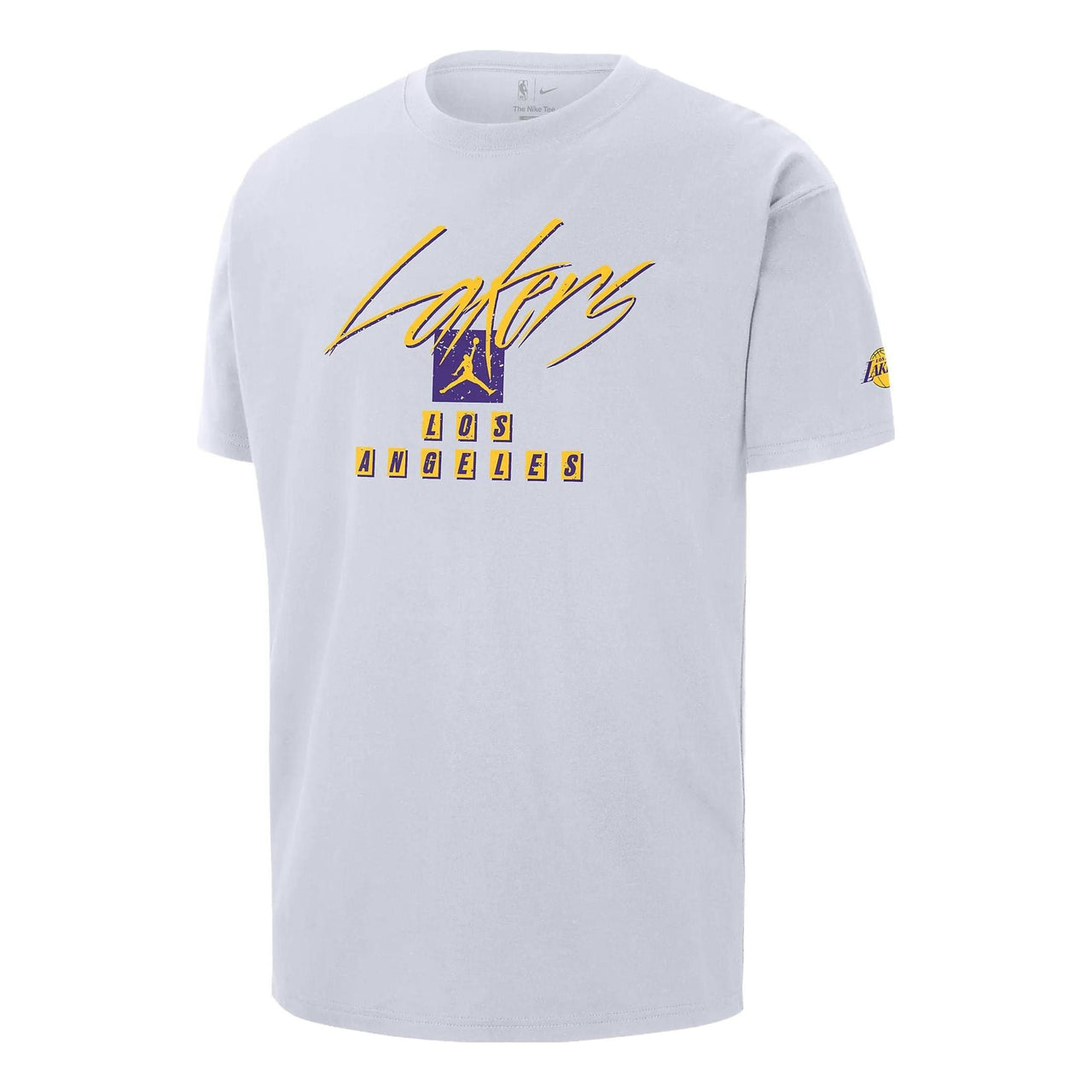 Air Jordan Los Angeles Lakers Courtside Statement Edition NBA Max90 T-Shirt 'White' FN1069-100