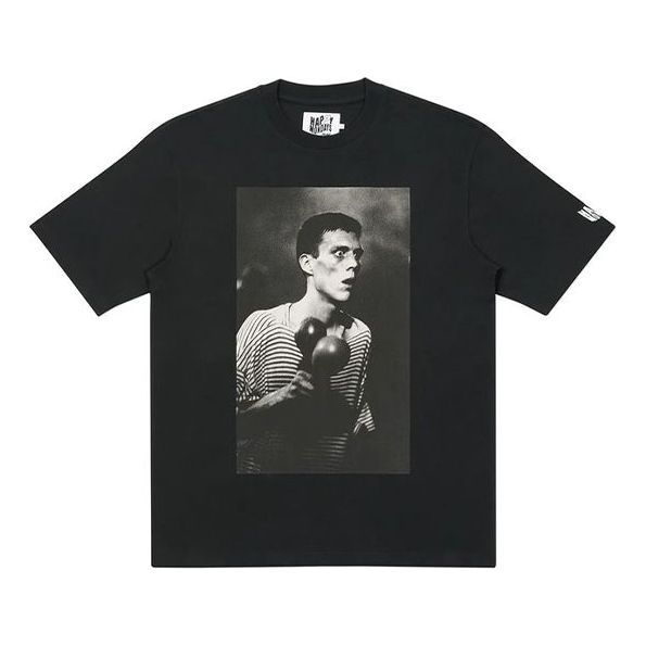 PALACE Portrait Printing Round Neck Short Sleeve Unisex Black P19TS317
