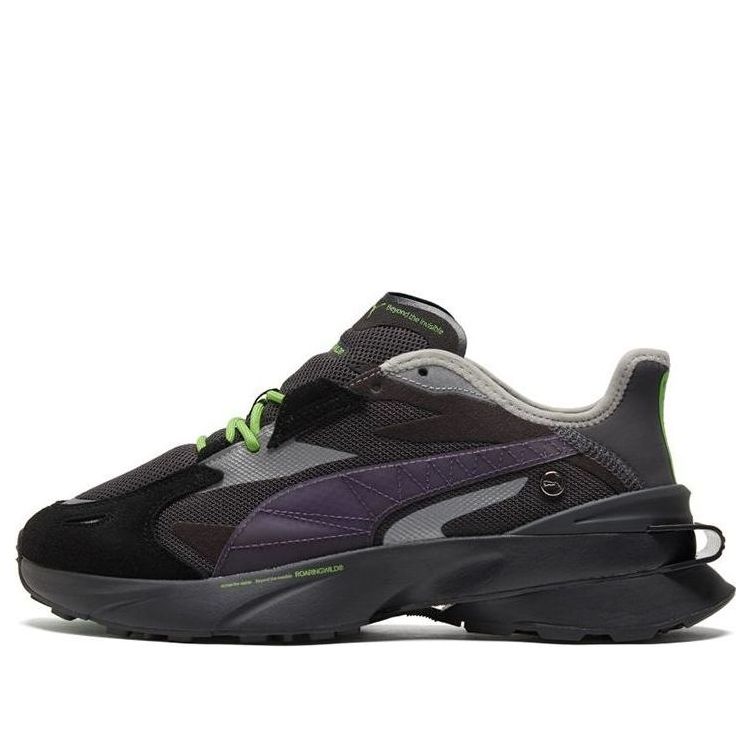 ROARINGWILD x PUMA Unisex Pwrframe Op-1 Sports Shoes Black 'Blue' 382110-01