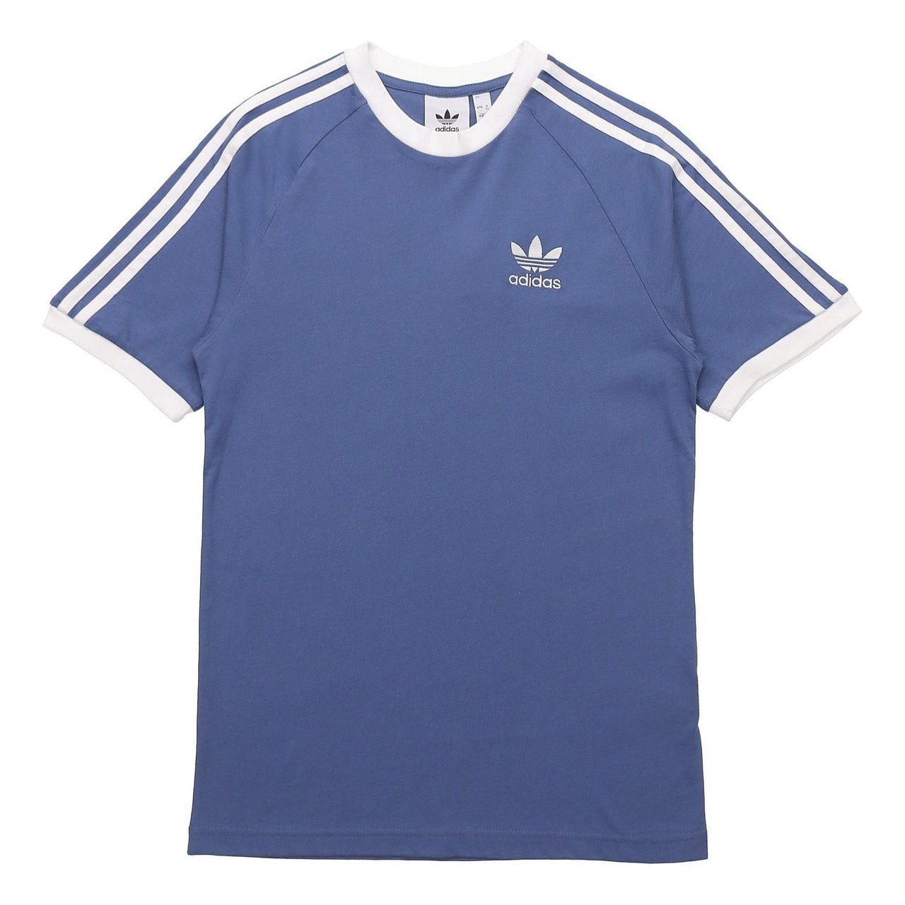 adidas originals MENS 3-stripes Logo Printed Sports Short Sleeve Blue GN3501