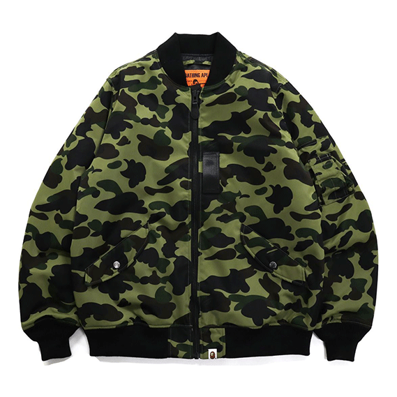 A Bathing Ape 1st Camo Nylon Twill MA-1 Jacket 'Green' 1H80-140-015