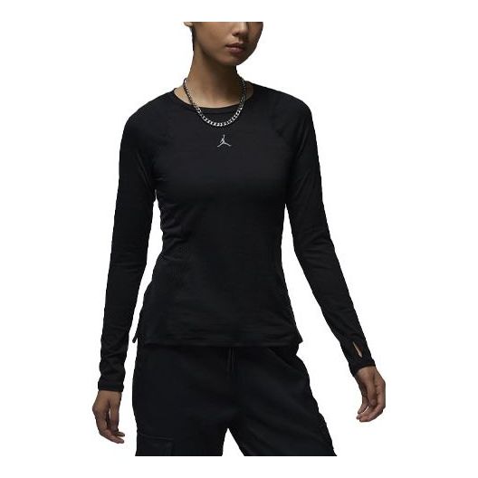(WMNS) Air Jordan Long Sleeve Base Layer 'Black' FD7383-010