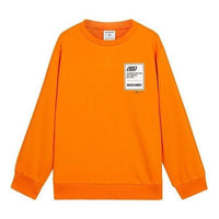 (GS) Skechers Letter Printed Crew Sweater 'Orange White Black' L122B005