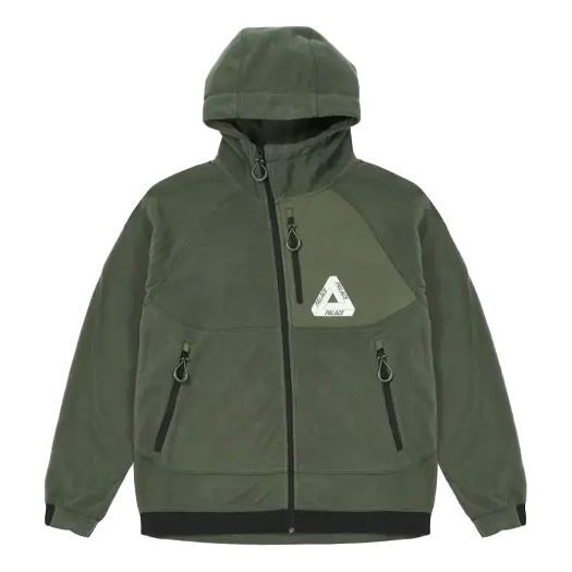 Palace FW21 Polar Fleece Asymmetric Jacket 'Green' P21JK060