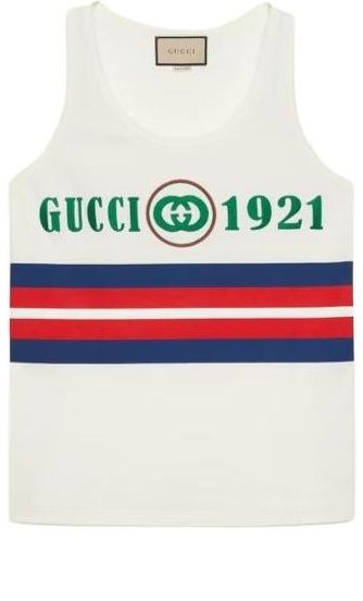(WMNS) Gucci Cotton Tank Top 'White' 688411-XJD5U-9131