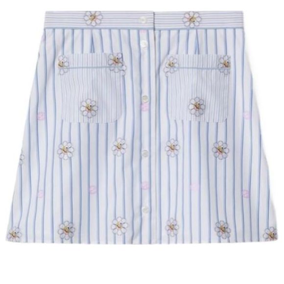 (WMNS) Gucci Interlocking G And Flower Print Skirt 'White Light Blue' 781768-ZAQFC-9241
