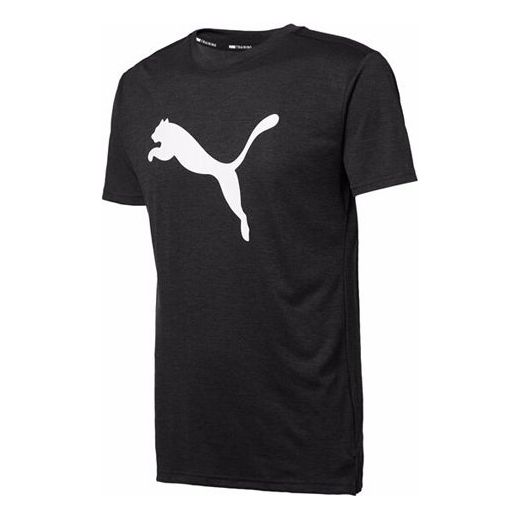 PUMA Logo Printed Short Sleeve TEE Black 518382-02