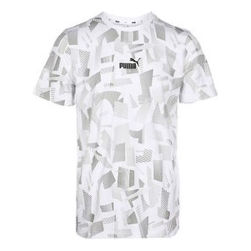 PUMA Summer Print Aop T-Shirt 'White Grey Black' 586045-02