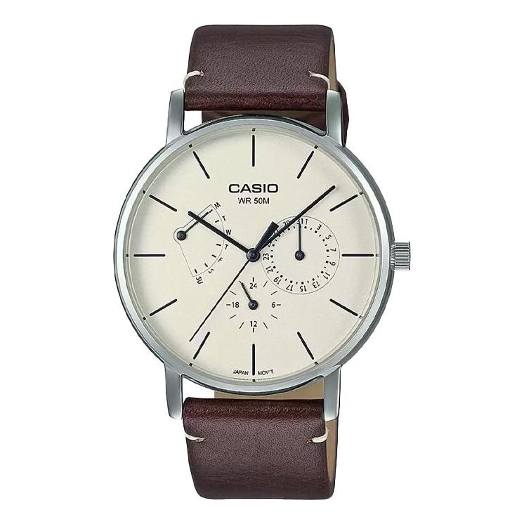 CASIO Male DRESS Japan / South Korea Fashion Sports Brown Analog MTP-E320L-5EVDF