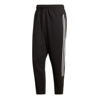 adidas Id Summer Tp Running Training Stripe Knit Sports Pants Black DU1113