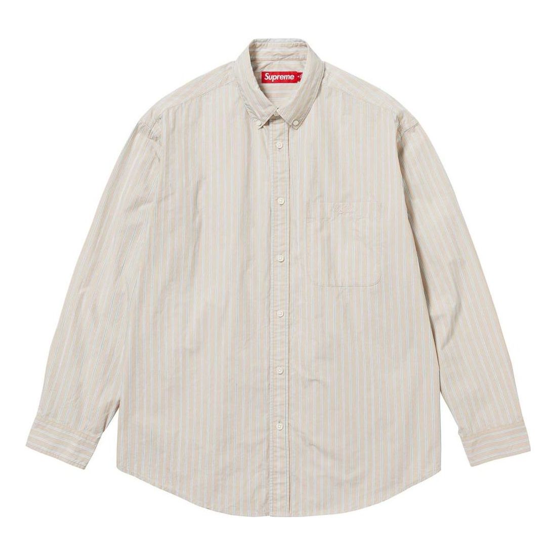 Supreme FW23 Week5 Loose Fit Stripe Shirt 'Beige' SUP-FW23-101