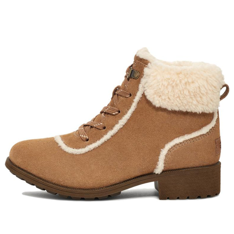 (WMNS) UGG Bodie Fur Lace Boot 'Chestnut' 1153472-CHE