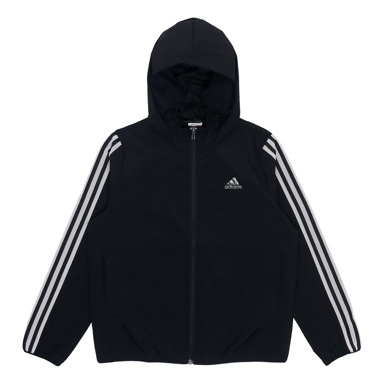 (WMNS) adidas Classic Stripe Woven Hooded Jacket Black GQ0596