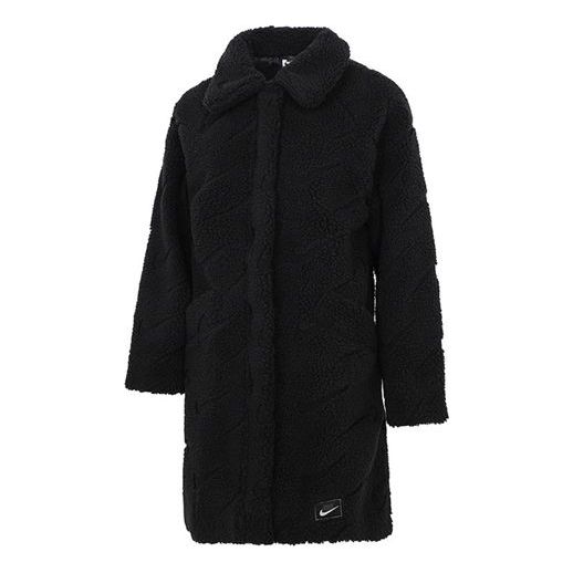 (WMNS) Nike Polar Fleece Casual Coat 'Black' DD5089-010