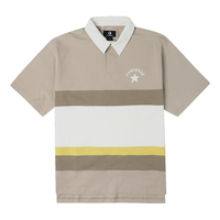Converse Colorblock Logo Polo Shirt 'Beige White' 10024880-251