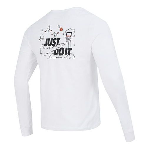 Nike Just Do It Long Sleeve T-Shirt 'White' DZ2696-100