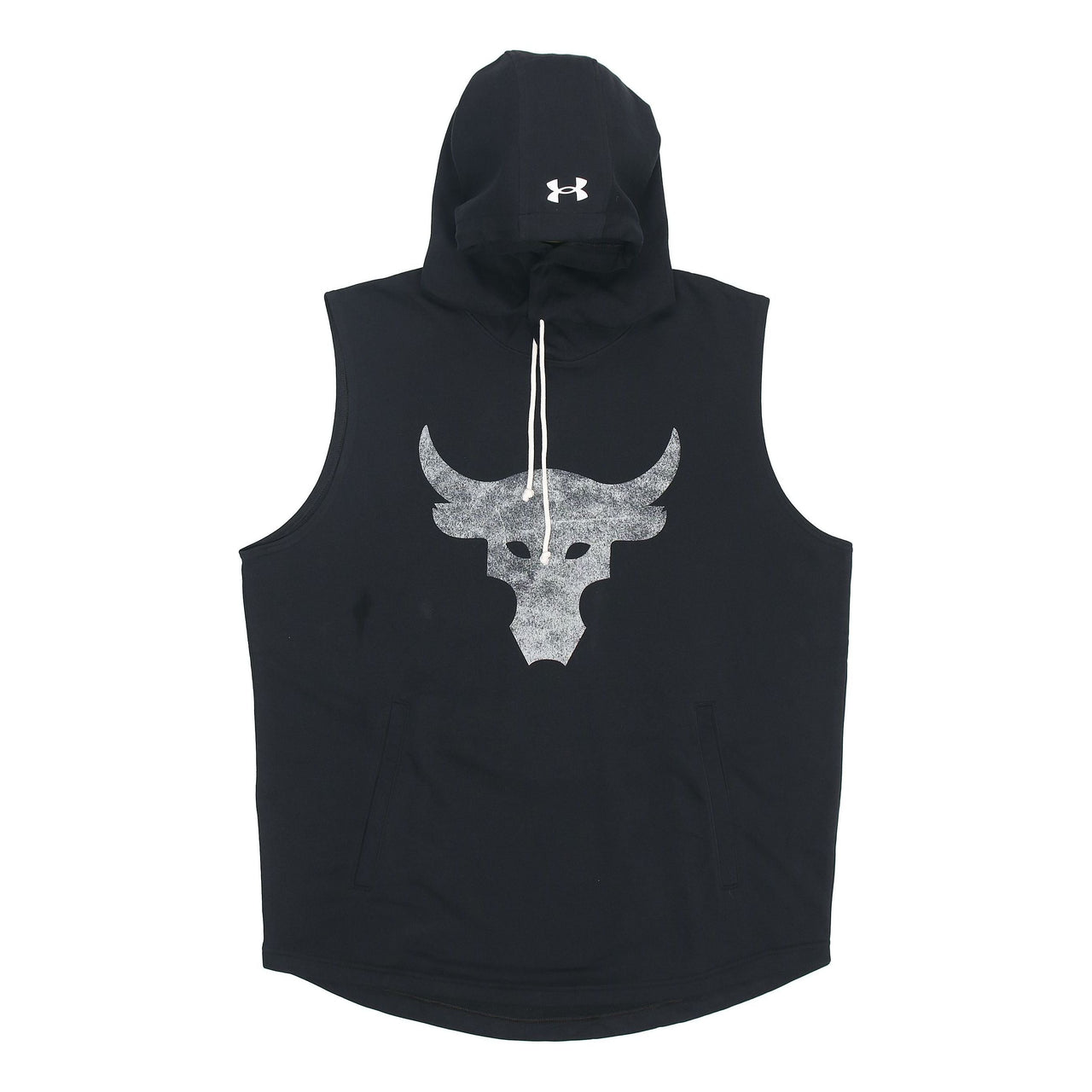 Under Armour Project Rock Terry Sleeveless Hoodie 'Black' 1367108-001