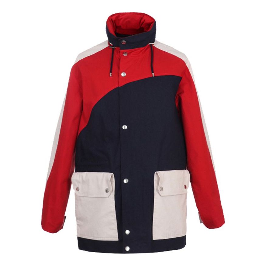 Men's KENZO Hooded Jacket Red Blue FA55OU6501NA-77