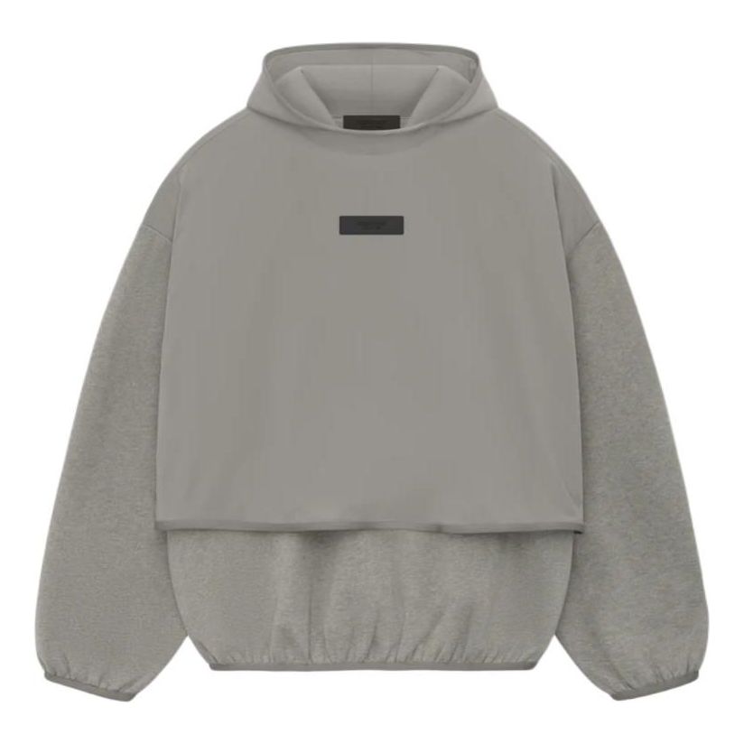 Fear of God Essentials Nylon Fleece Hooded Sweatshirt 'Dust Heather Grey' 202SU244321F