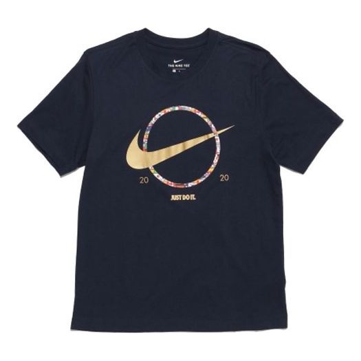 Nike Sportswear National Flag Logo Printed Short Sleeve Men's Blue CT6872-451