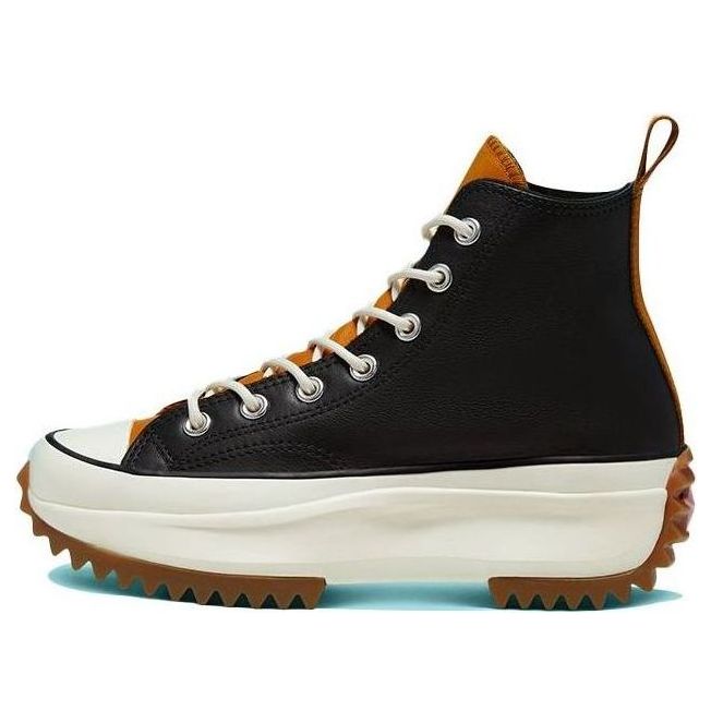 (WMNS) Converse Run Star Hike High 'Black Saffron Yellow' 568649C