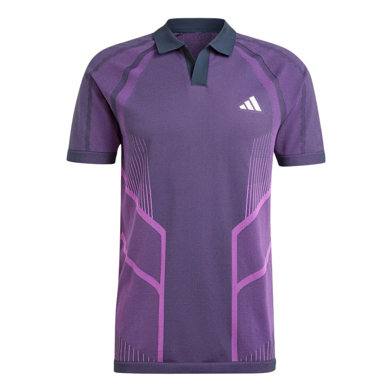 adidas Tennis Pro Seamless AEROREADY FreeLift Polo Shirt Asia Sizing 'Purple Navy' IM8894