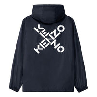 KENZO Men's Large X Logo Rain Jacket Black FB55BL5601NJ-99