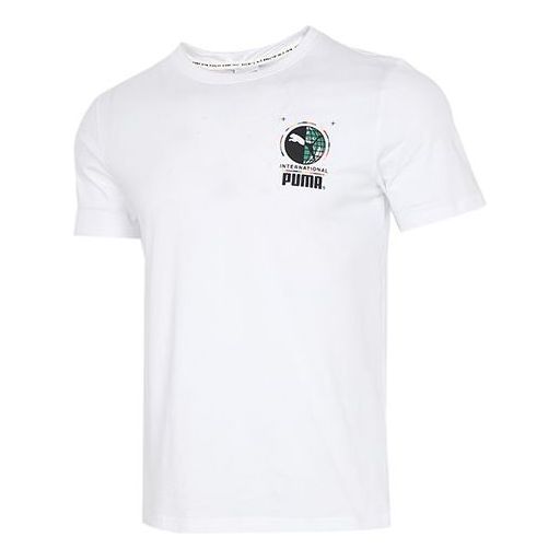 PUMA Graffiti Photo Print Short Sleeve T-Shirt 'White Blue Red' 531307-02