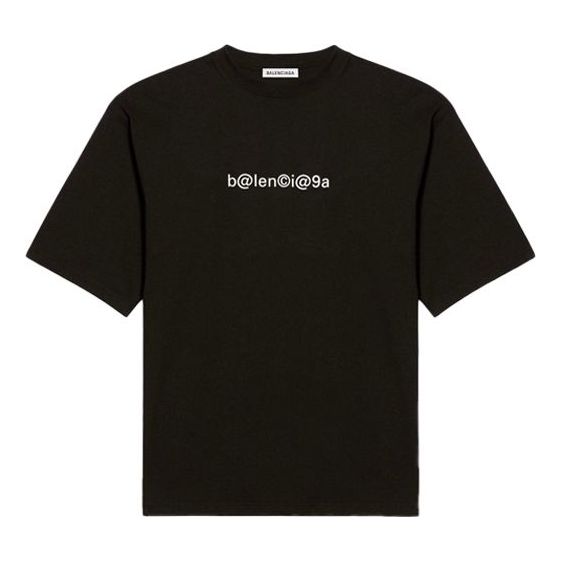 Balenciaga Classic Logo Large Short Sleeve Unisex Black 620941TIV501070