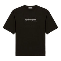 Balenciaga Classic Logo Large Short Sleeve Unisex Black 620941TIV501070