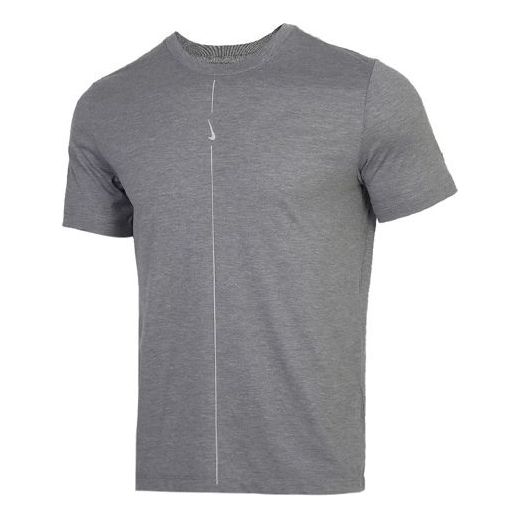 Nike Yoga Dri-FIT Quick Dry Short Sleeve Gray CT6477-068