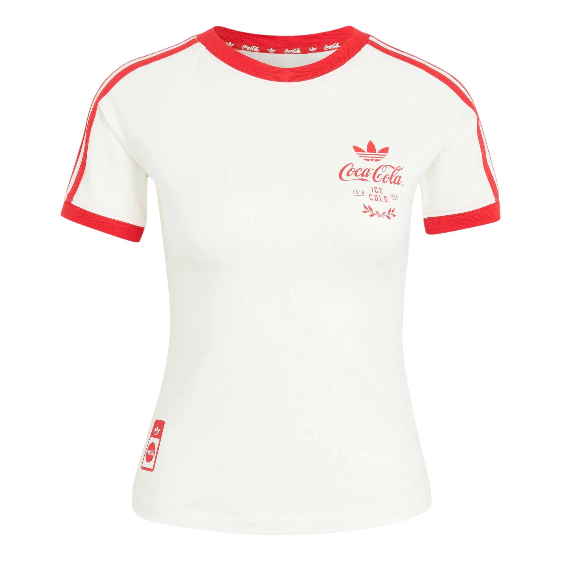 (WMNS) adidas x Coca-Cola 3-Stripes Tee Asia Sizing 'Core White' KY7559