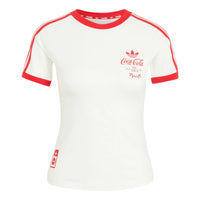 (WMNS) adidas x Coca-Cola 3-Stripes Tee Asia Sizing 'Core White' KY7559