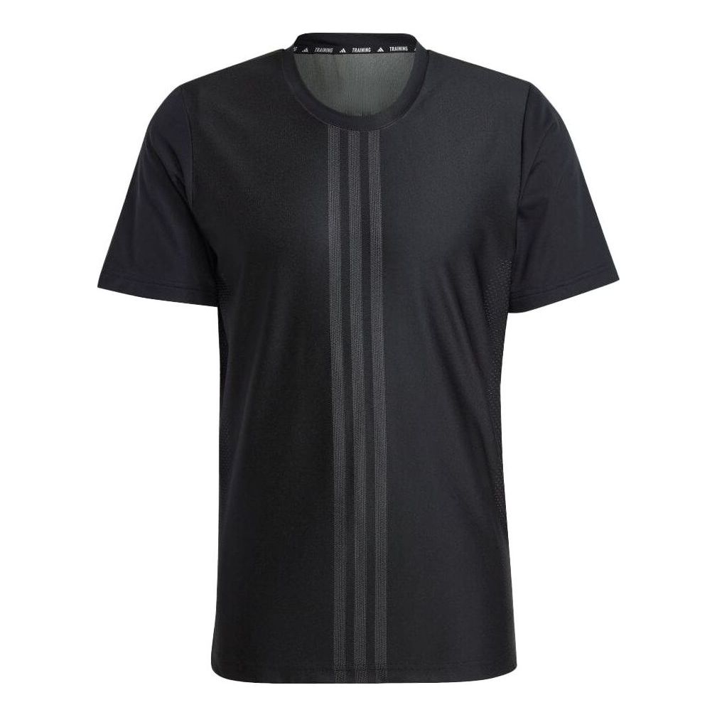 adidas HIIT Workout 3-Stripes Tee 'Black' HZ3072