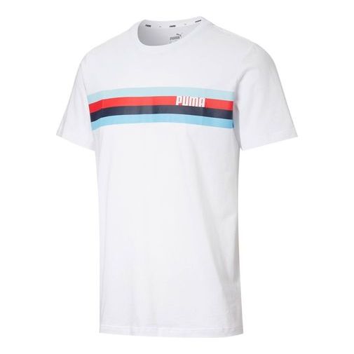 PUMA Stripe Printing Short Sleeve White 586040-52