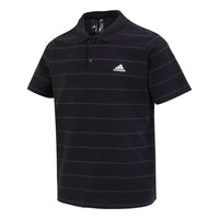 adidas Original F-stripe Short Sleeve Polo Shirt 'Black' IA8163