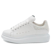 (WMNS) Alexander McQueen Oversized Sneaker 'White Silver Glitter' 558945WIB9T9550
