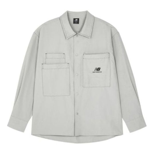 New Balance Logo Classic Shirt 'Grey Black' AMJ23303-NTP