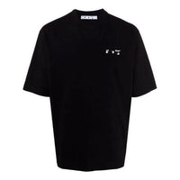 Off-White FW21 Logo Printing Round Neck Short Sleeve Ordinary Version Black OMAA119F21JER0021001