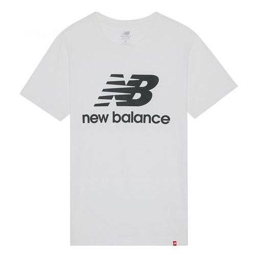 New Balance Round Neck Casual Fashion Classic Short Sleeve White T-Shirt AMT01575-WT