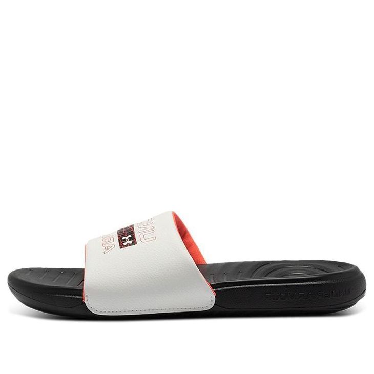 (WMNS) Under Armour Ansa Graphic Slipper Black/White 3024436-005