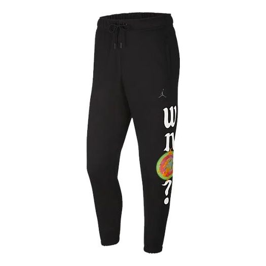 Men's Jordan Why Not? Casual Sports Elastic Waistband Fleece Long Pants/Trousers Black DD3330-010