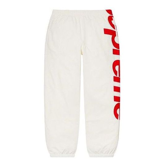 Supreme Spellout Track Pants 'White Red' SUP-SS21-449